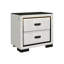 Table de chevet blanche et noire Isaiah