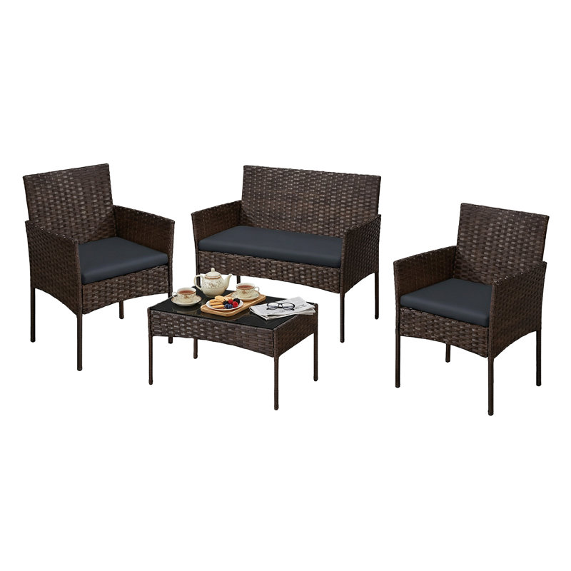 Almandine Garden Furniture Sets, Brown