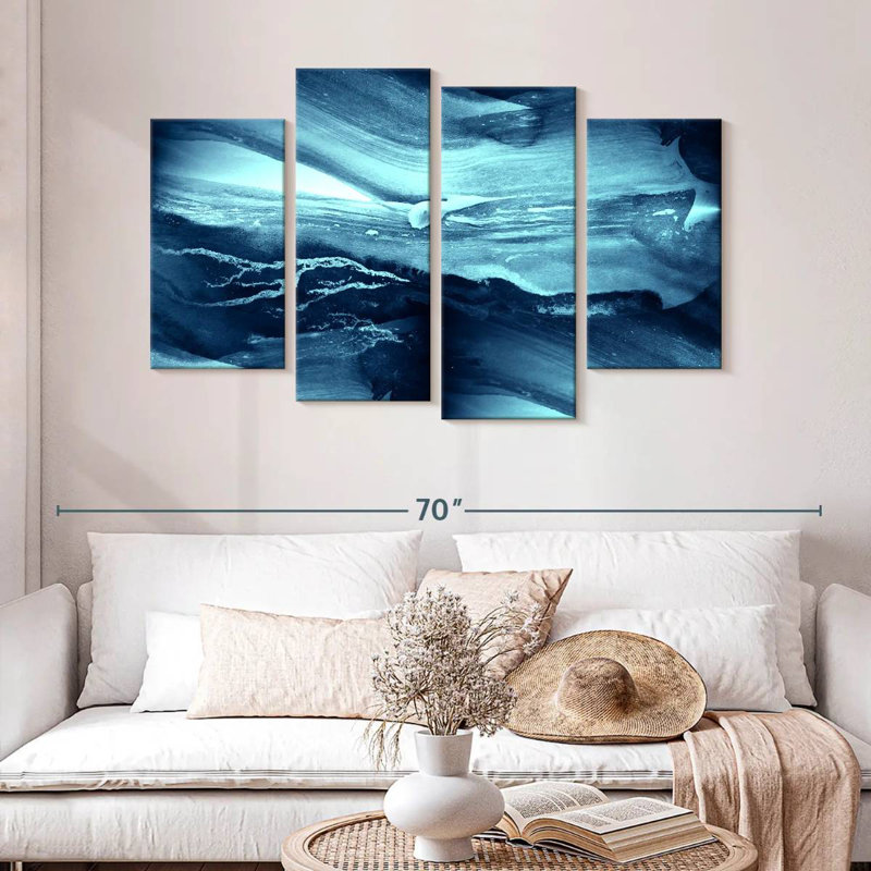 Avery Sleek Abstract Waves, 32" H x 52" W