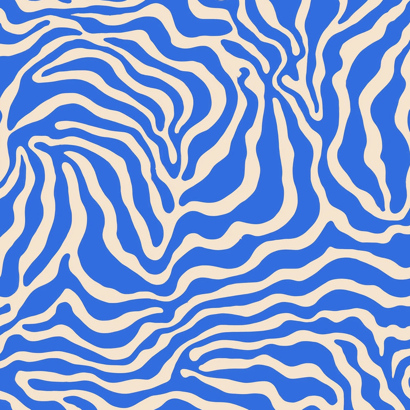 Abstract Wallpaper Blue Modern Removable Wall Decor