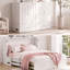 Grand lit escamotable, lit armoire intelligent avec station de charge USB et matelas à trois volets, tiroirs de rangement pour la maison-7824744