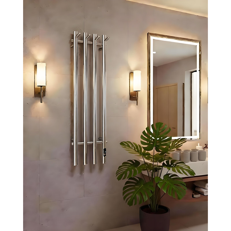 Chauffe-serviettes mural électrique, Argent