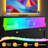 5 Drawers Tall Dresser with LED Light and Open Shelves, Wood Dresser for Bedroom-1098404498
