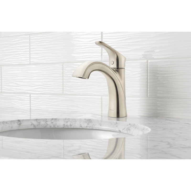 Robinet de salle de bain central avec drain Weller, Nickel brossé