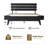 Queen Size Bed Frame with Headboard & Footboard Solid Wood Platform Bed, Center Metal Legs, 12 Sturdy Slatted Base, Easy Assembly, No Box Spring Needed, Anti-Noise & Slip-Free Ebony Oak Finish-1787718924-1787718926