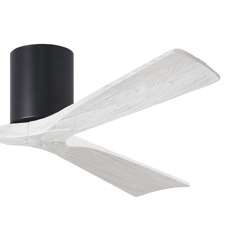 Ventilateur de plafond à 3 pales Olivier, Noir mat, Blanc mat, 72"
