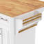Îlot de cuisine blanc avec rangement, 4 roulettes, abattant, 3 tiroirs et portes, texture pour chariot de salle à manger, tiroirs, texture, rangement roulant-1091414165
