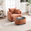 Fauteuil d'appoint 40,2 po en chenille moderne, fauteuil de lecture confortable avec repose-pieds avec rangement-88701140