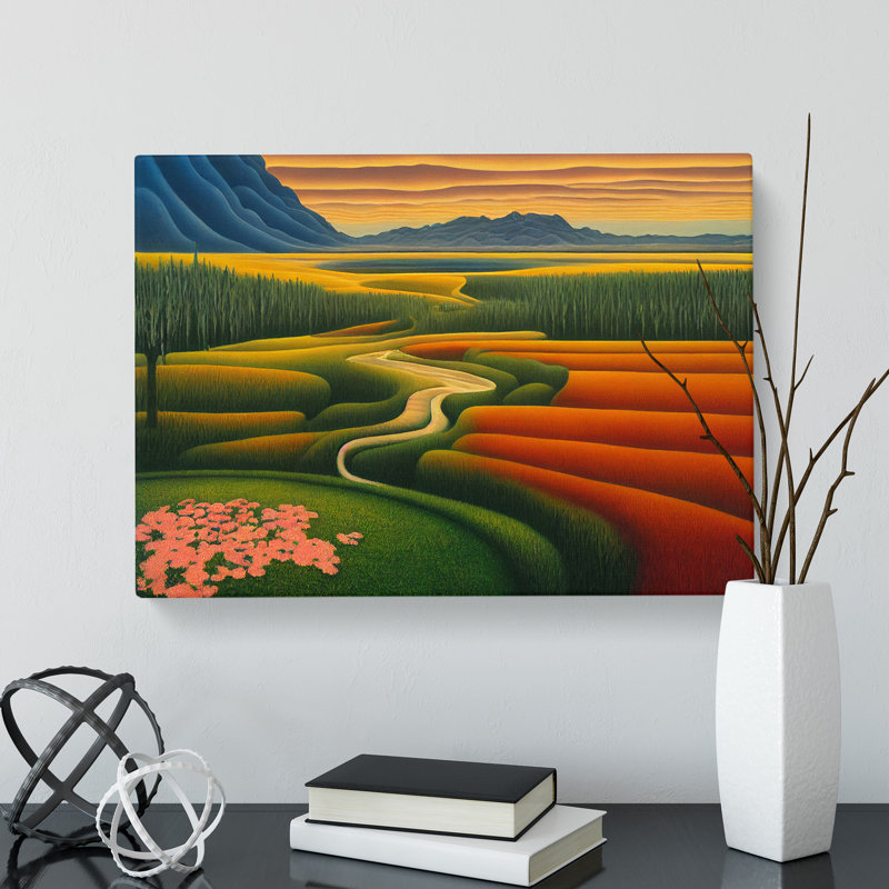 Spellbinding Spring Meadow Landscape - Wrapped Canvas, 35cm H x 50cm W x 3cm D