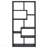 8-Shelf Cappuccino Geometric Bookcase