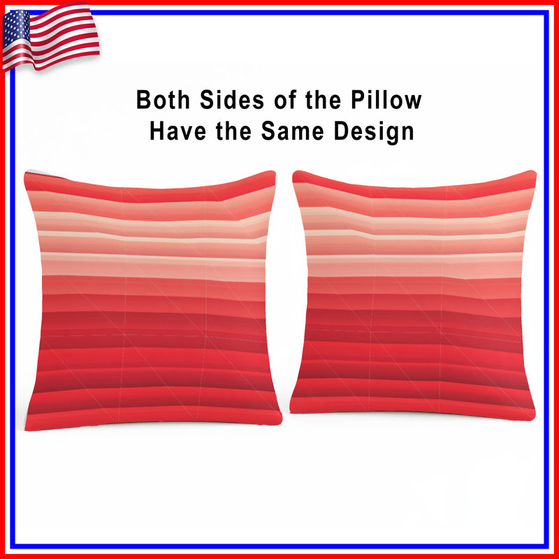 Stripes Throw Pillow, Abstract Double Sided Pillows, 20 x 20 inches