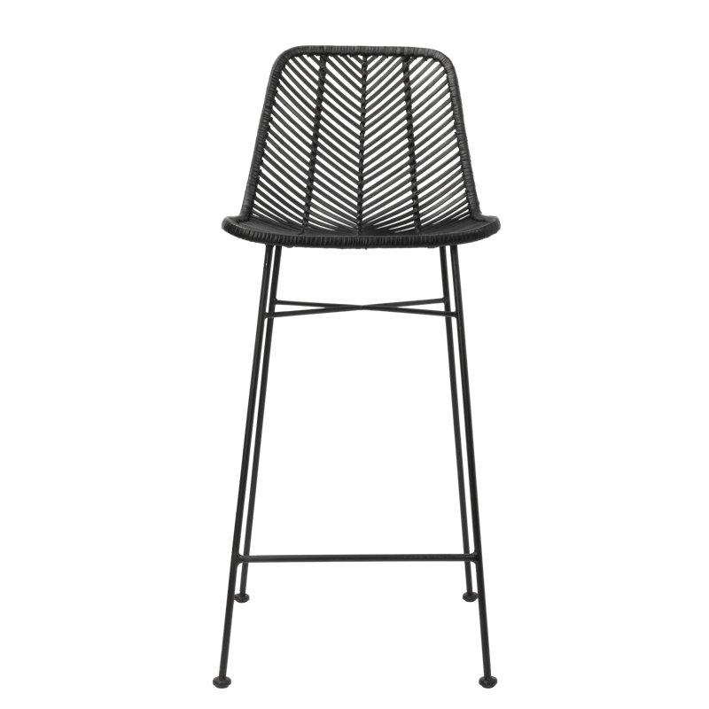 Tabouret de bar de 28 po Avenley, Noir