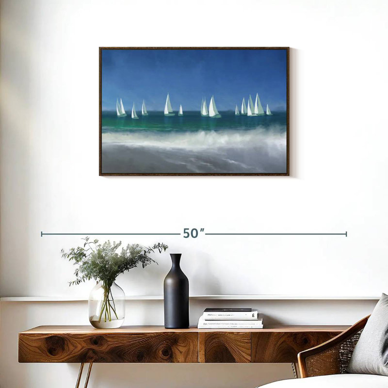 Port de plaisance, Cadre flottant noyer, 31 po x 21 po