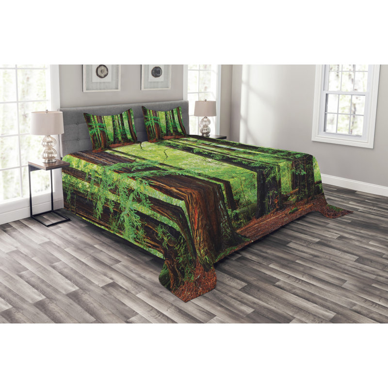 Ricky Floral Bedspread with Pillow Shams, 220 x 264 cm