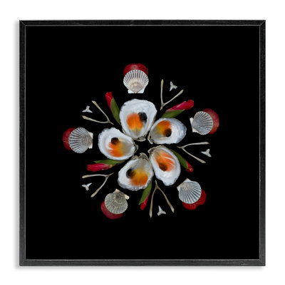 «Nautical Oysters Mandala», giclée encadrée, conception par Beth Adoette