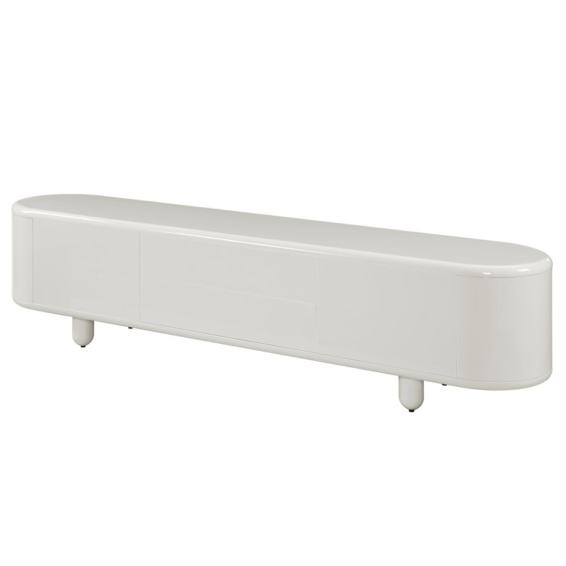Meuble télé blanc ultrabrillant