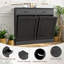 Armoire poubelle à double basculement 15 gallons, finition texturée, rangement caché pour la cuisine et le salon - noir-122720883