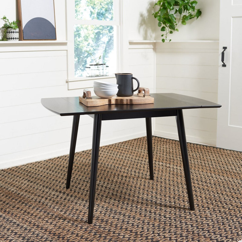 Ayelet Extendable Dining Table, Matte Black