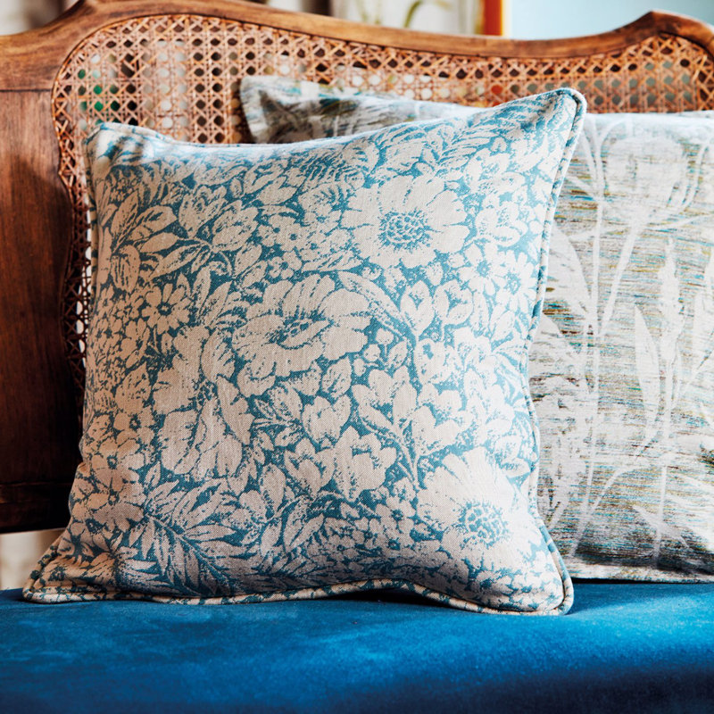 Meadow Fields Fabric, High Sea