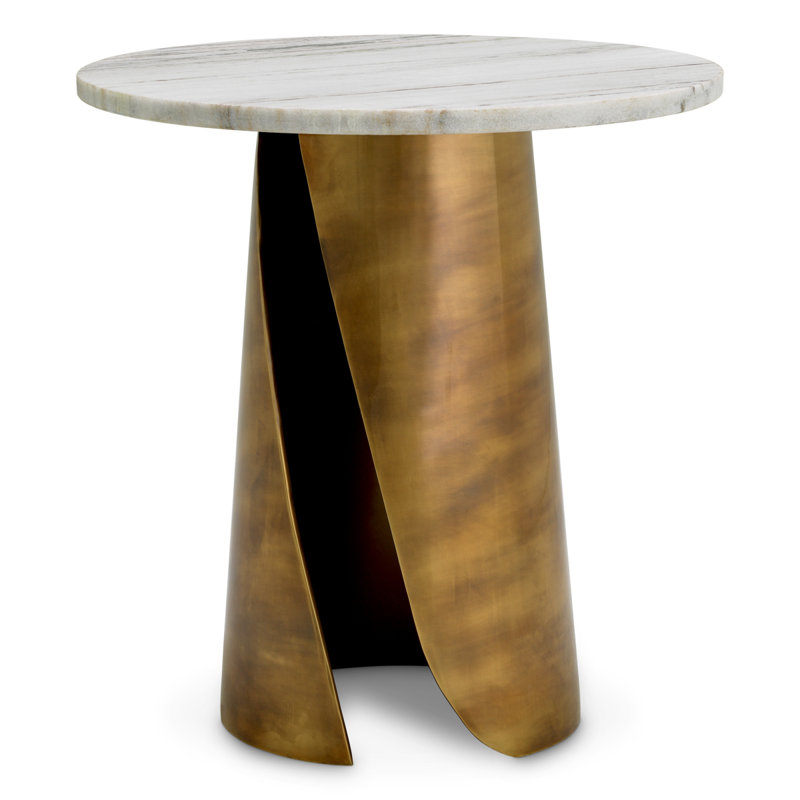 Side Table Nuova Vintage Brass Finish