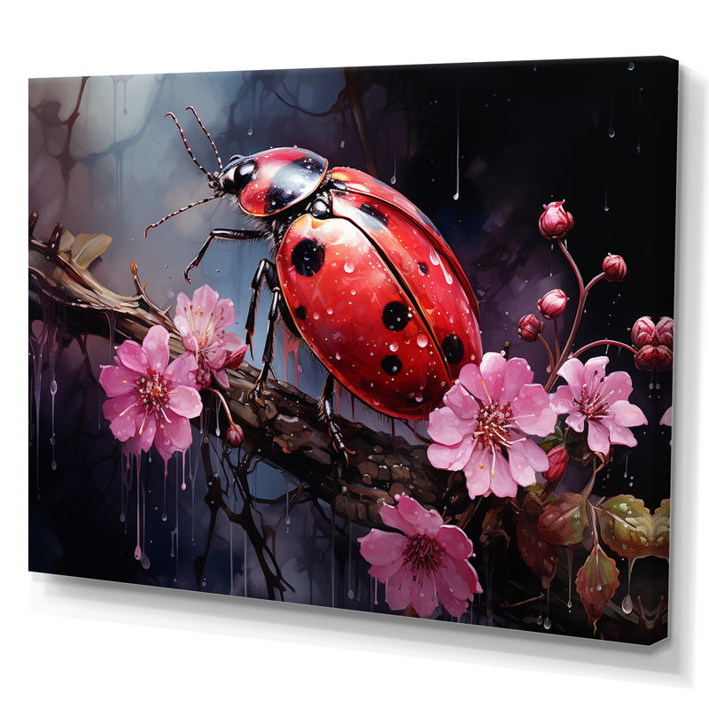 Botanical Landybug Harmony IV, H 24 po x l 32 po x P 1 po, Toile tendue