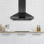 Hauslane Range Hood Wall Mount 30" Ducted Or Ductless Kitchen Vent Hood Stainless Steel Stove Hood With 3 Speed, Touch Control, Led Lamps, Baffle Filters, Auto Shut-Off Matte Black-1424498893-1424498892