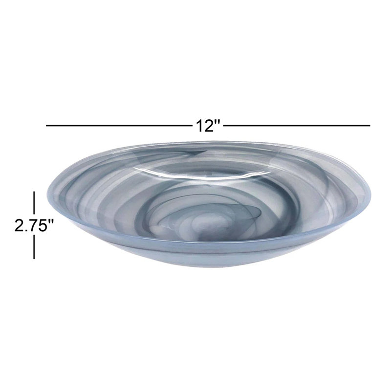 Alabaster Glass Serving Bowl