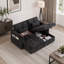 Canapé-lit modulaire de 66,33 po avec méridienne de rangement double, dossier réglable à 5 positions, port USB, plateau latéral pliable et porte-gobelet, canapé-lit modulaire convertible en chenille pour le salon en appartement, D-866103717