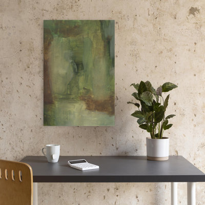 Muted Forest Path Abstract Ethereal Organic Forest Landscape Wall Art Print 1 Piece Wrapped Canvas Wall Art