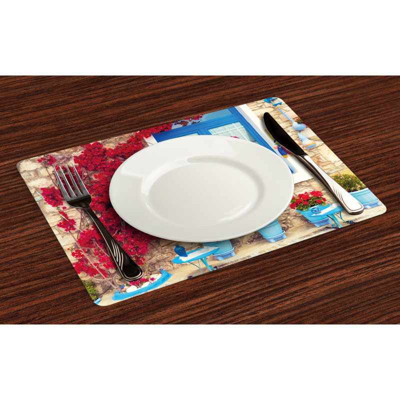 Polyester Floral Rectangle Placemat