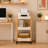 Vestra 3-Tier Wood Rolling Cart with Wheels