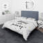 Now Or Never - blanc et noir - ensemble de housse de couette traditionnel - microfibre de polyester-66389869