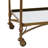 Metal Rolling 3 Mirrored Shelves Bar Cart with Handles