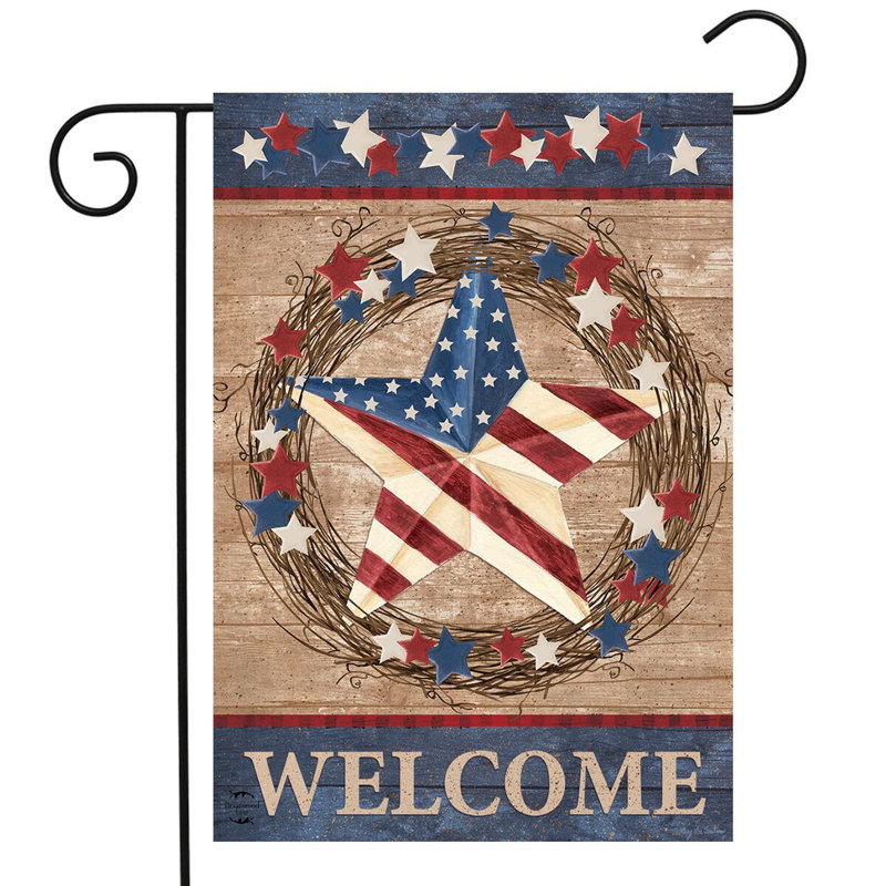 Drapeau de jardin patriotique Americana Barnstar