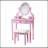 Landisburg Wood Moniya Makeup Vanity Table And Stool Set-1460219455