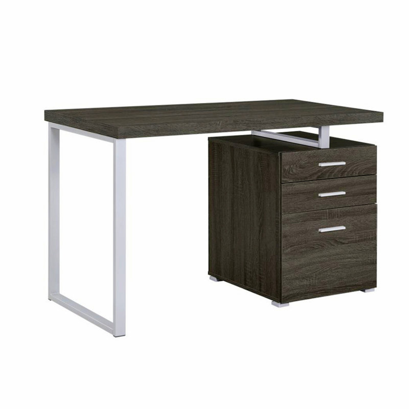 Bureau rectangulaire avec tiroirs de rangement