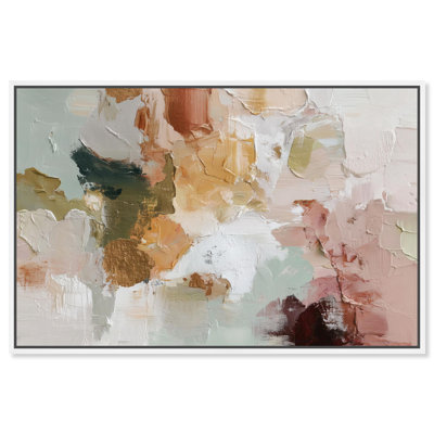 "Alabaster and Clay II", reproduction d'art sur toile par Art Remedy, cadre blanc, 24 x 16