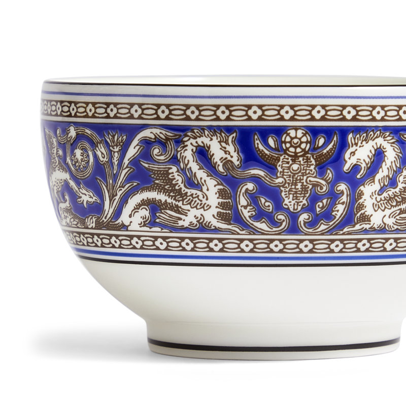 Florentine Colours Rice Bowl 4.1in, Blue