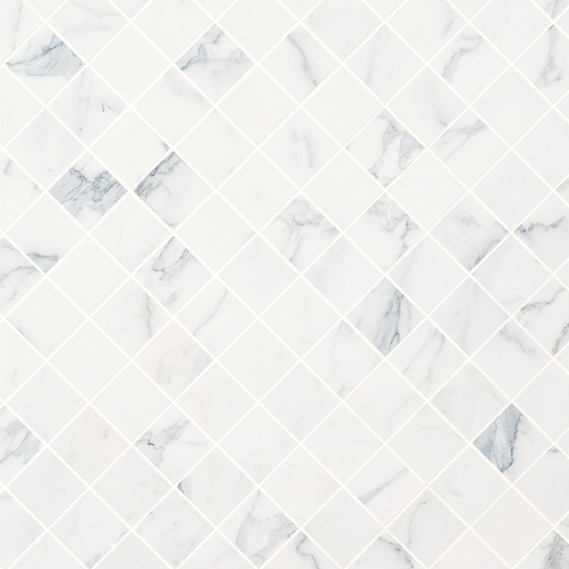 Carreau de mosaïque de plancher et de mur en porcelaine mate 12 po x 12 po Palazza Grid, Solaz
