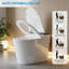 Commode intelligente à hauteur ADA de qualité professionnelle avec fonction bidet intégrée, système de chasse d'eau de la pompe d'appoint, siège allongé chauffant, lavage instantané à la chaleur et séchage à l'air, relevage manuel du siège / couvercle, chasse automatique sans télécommande