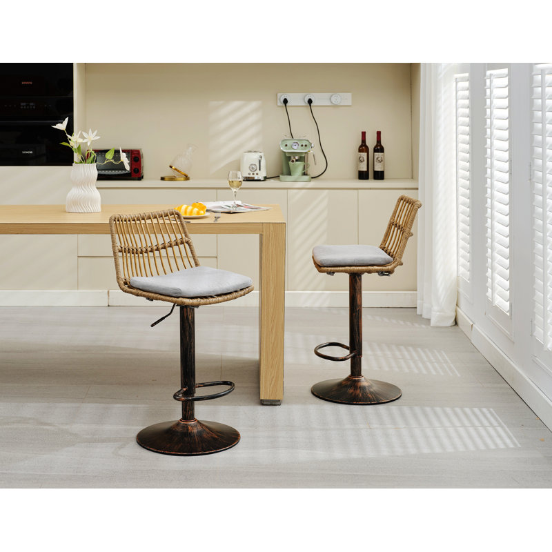 Deux tabourets de bar, chaise à hauteur réglable pour la cuisine et la salle à manger, tabouret de bar moderne pour la maison