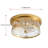 2-Lamp Clear Stone patterned Glass Gold Adjustable Ceiling Light
