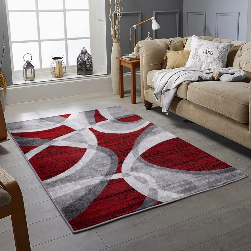 Hazzard Abstract Area Rug, Rectangle 80 x 150cm