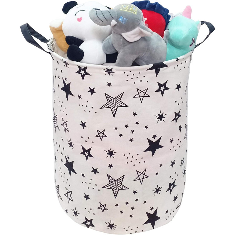 Round Laundry Gift Basket Storage Hamper Clothes Storage Organizer Bins Shelf Basket With Handles For Room Decor