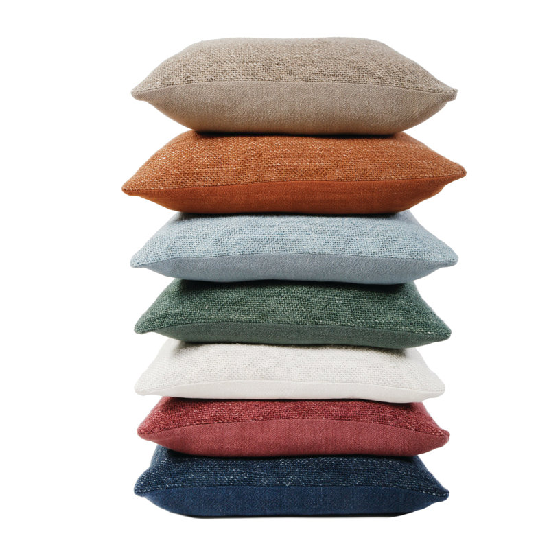 Hendrick Sand Linen 20" Handwoven Reversible Throw Pillow