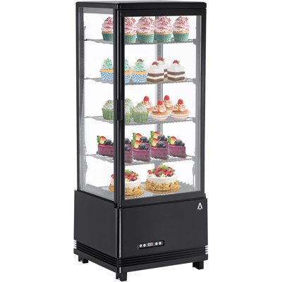 3.4 Cu Ft Commercial Cake Display Fridge, LED Pastry Case for Bakery Restaurant