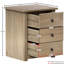 Somers 3 Drawer Solid Wood Bedside Table, Bedroom Storage Cabinet