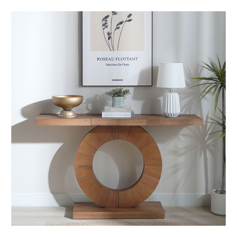 Console 53,2 po moderne minimaliste en bois