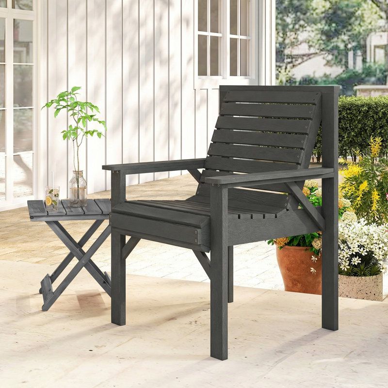 Patio Dining Armchair, Grey Embossed