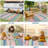 Reversible Outdoor Rugs 8x10 Waterproof for Patios Clearance, Plastic Straw Mats for Backyard, Porch, Deck, Balcony,Red/Green/Blue-1521252747